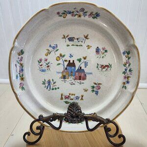 Vintage International Stoneware Heartland 10¾" Dinner Plate‎ #7774  Cottage Core